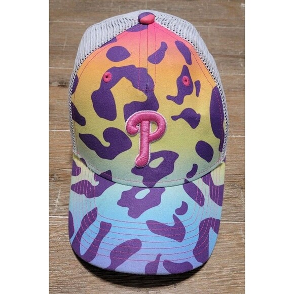 '47 Brand Philadelphia Phillies Girls Hat Cool Cat Pink Snapback Cap MLB Animal - Picture 1 of 6